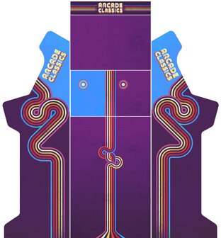 Arcade Classics Purple Edition Vinyl Sticker Set For WBE/UWBE Arcade Bartop Building Kits