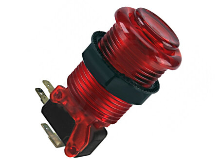 IL PSL-L Concave Classic Transparante Arcade Drukknop Rood