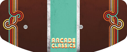 XL Arcadebox Controlepaneel Sticker 'Arcade-Classics' Zijdeglans Gelamineerd met UV Filter