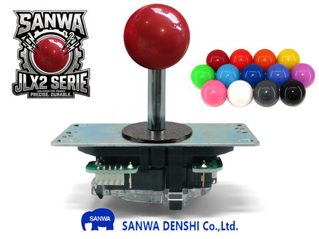 Sanwa JLX2-TP-8YT Balltop Arcade Joystick (Nieuwste versie)   