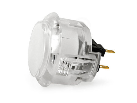  Sanwa OBSC-30 White Snap-In Transparent Arcade Push Button