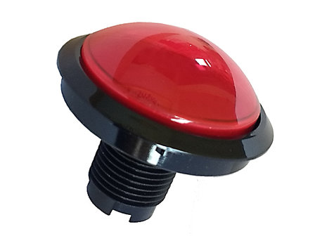 63mm Low Profile Dome Led Push Button Red 