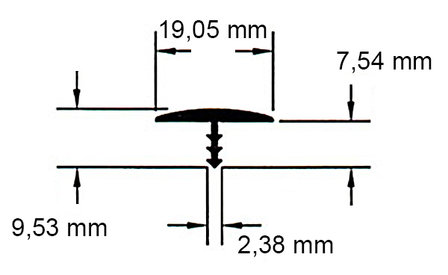 19mm T-Molding Halter Gr&uuml;n (Galaxian Gr&uuml;n)