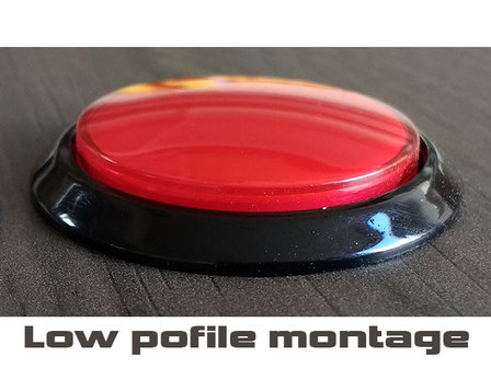 Assembl&eacute;e de HP / LP rouge de bouton poussoir men&eacute; convexe de 45mm pour les armoires de quiz etc. de jeu de flipper d&#039;arcade