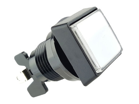 Vierkante 33mm High Profile LED Drukknop Wit voor Arcade Mame Quiz Gokkast Button Box etc.