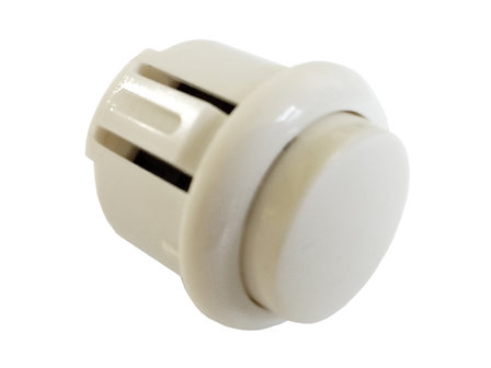  24mm Clip-In Arcade Push Button White with Built-in Soft Click Microswitch
