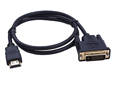 HDMI -DVI-D 24+1 Pins Aansluitsnoer 1 Meter