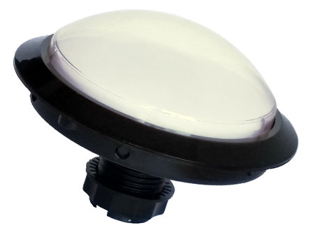 100mm Jumbo Dome Arcade Push Button White with 12V Powerlux Led