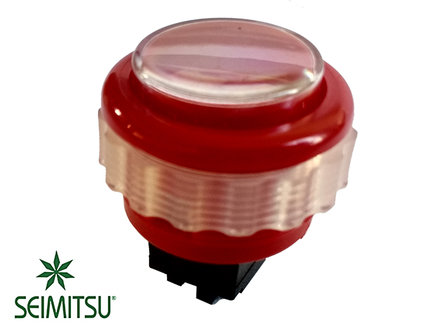  Seimitsu PS-14-DN-C Red 24mm Arcade Push Button