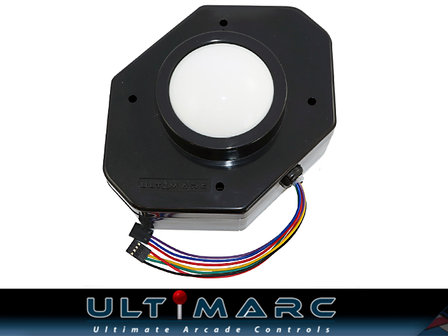 Ultimarc U-Trak Cue Ball White Arcade Trackball Inclusief USB Interface