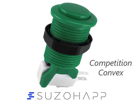 Suzo Happ Convex Competition Arcade Push Button Green
