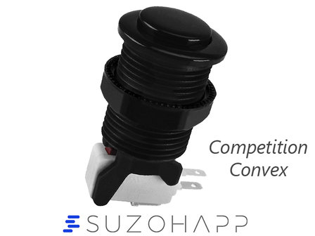 Suzo Happ Convex Competition Arcade Push Button Black