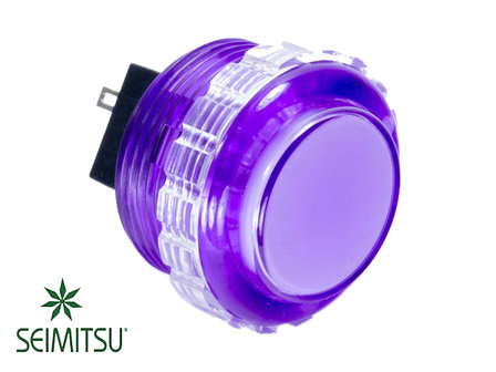  Seimitsu PS-14-KN Violet 30mm Transparent Arcade Push Button