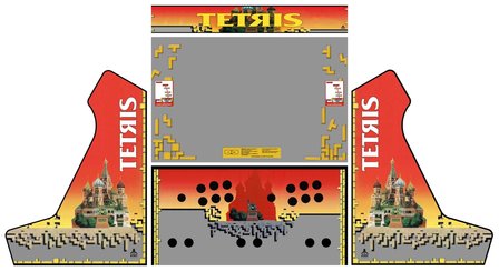 Arcade Bartop Vinyl Stickerset &#039;Tetris&#039; 