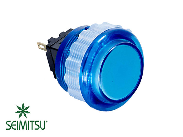 Seimitsu 24mm PS-14-DN-K Translucent Push Button Blue