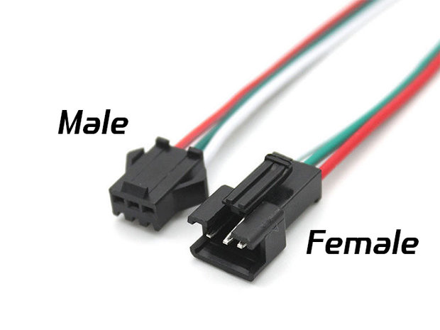 Cordon de connexion à bande LED WS2811 WS2812 mâle à 3 broches