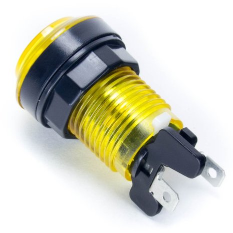 HQ Bouton Poussoir Arcade Led Transparent 'Démarrer' Jaune