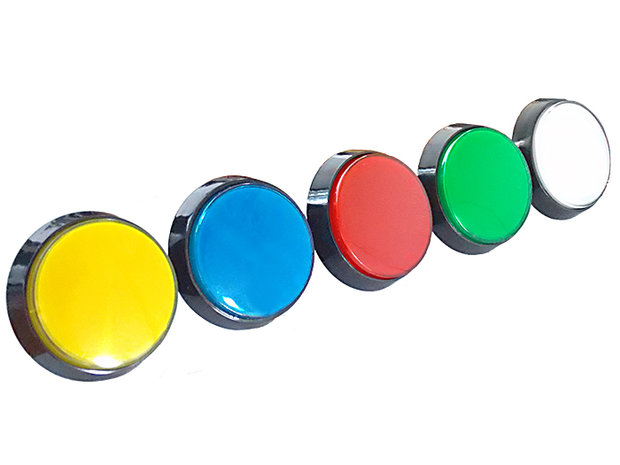  60mm HP Virtual Pinball Launch Button in Various Colors and Designs