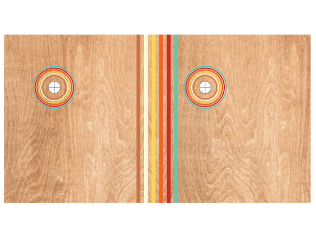Arcade Bartop + Onderstel Vinyl Stickerset 'Arcade Classics' in Wood Look Design
