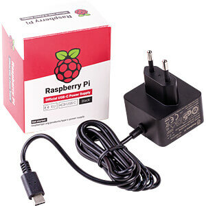 Officiële Raspberry Pi Netvoeding 5.1V / 5A / 27W / USB-C / EU 