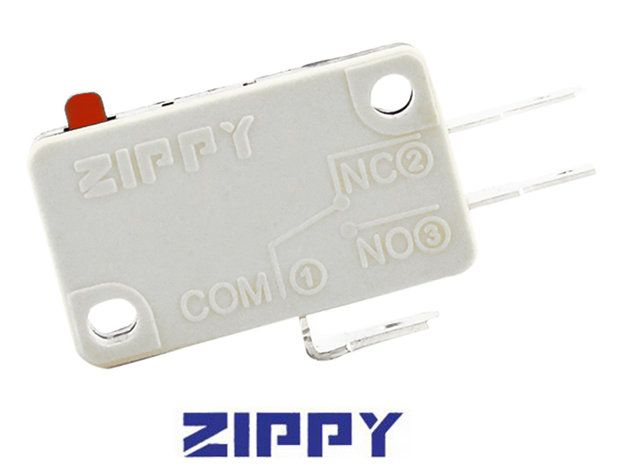 Zippy 125gr. Microrupteur avec bornes 4,8 mm NO / NC / COM