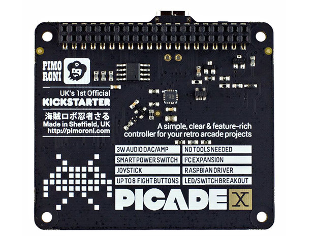 Pimoroni Picade X HAT USB-C Voor Raspberry Pi 