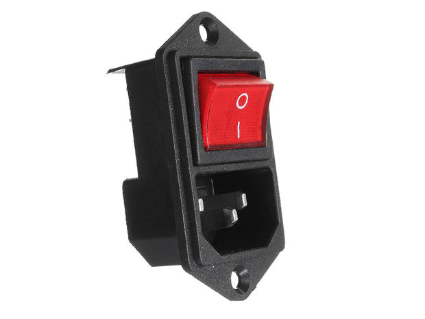 Power Switch IEC320 with C14 Connection Contact 4-Pole DPST on / off Switch