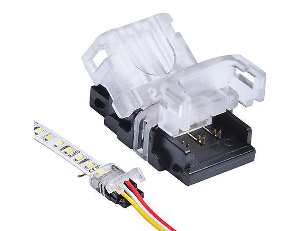 3-Pin 10mm Led Strip to Cord Connection for WS2812B, WS2811, Dual White Led Strips