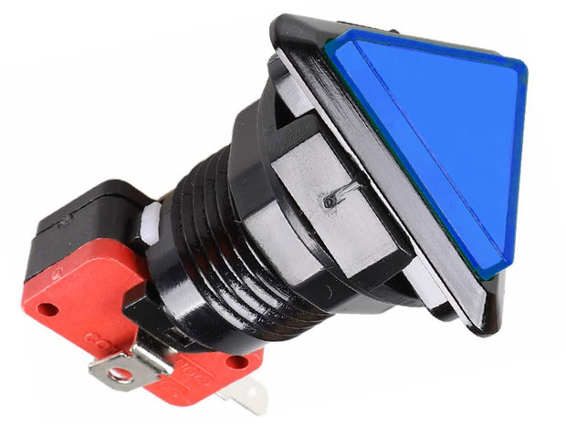 Dreieckiger LED-Arcade-Drucktaster, Blau