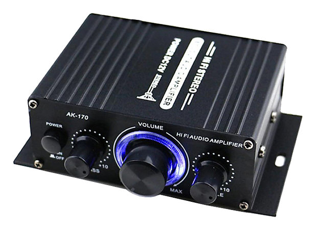 Mini Amplificateur Stéréo 20W 12V Noir