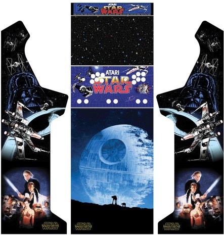 Arcade Bartop + Frame Vinyl Sticker Set 'Star Wars'