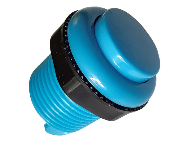 Bouton-poussoir d'arcade convexe avec micro-interrupteur intégré, bleu