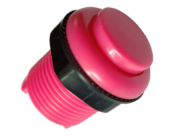  Bouton-poussoir d'arcade convexe avec micro-interrupteur intégré, rose