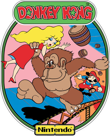 2x Donkey Kong Side Art HQ Polymer Vinyl Sticker S, M, L