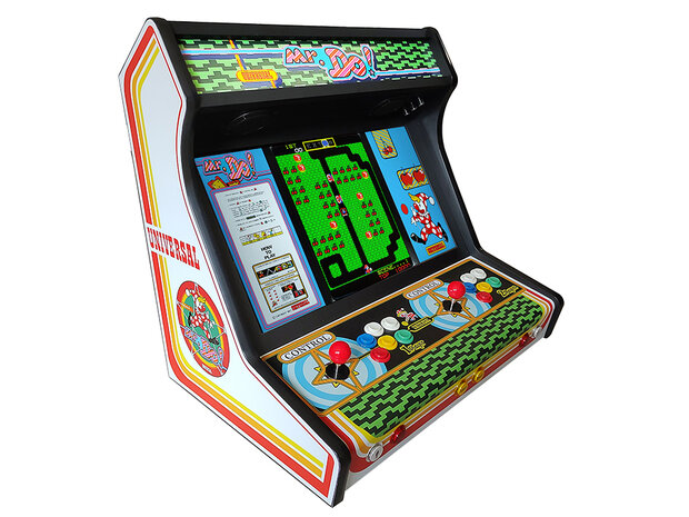 Premium WBE Arcade Bartop 'Universal Mr. Do' avec système de jeu multiplateforme