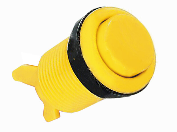 Classic Concave Arcade Push Button Yellow