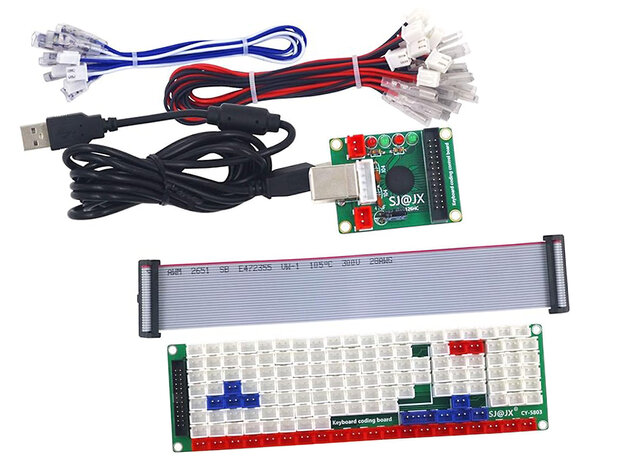 125-Toetsen Qwerty Toetsenbord Encoder Bord + USB Controller Unit 