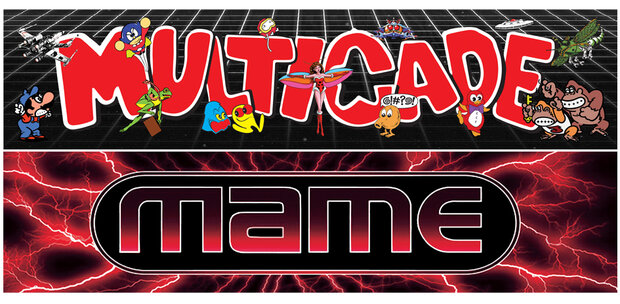 2-Player Almighty Arcadekast 'Multicade' of 'MAME' Rood 