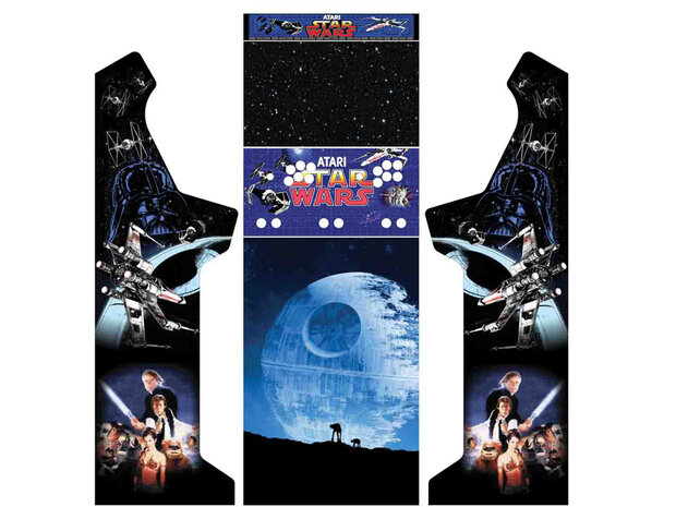 Arcade Bartop + Onderstel Vinyl Stickerset 'Star Wars'  