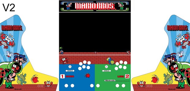 Arcade Bartop Vinyl Stickerset 'Mario Bros' 