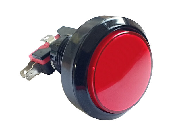 100x 45mm Convex Led Push Button Red HP / LP Assembly for Arcade Pinball Game Show Quiz Cabinets etc.