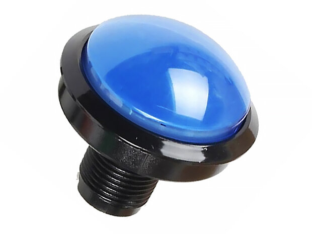 60mm Laag Profiel Dome Led Drukknop Blauw