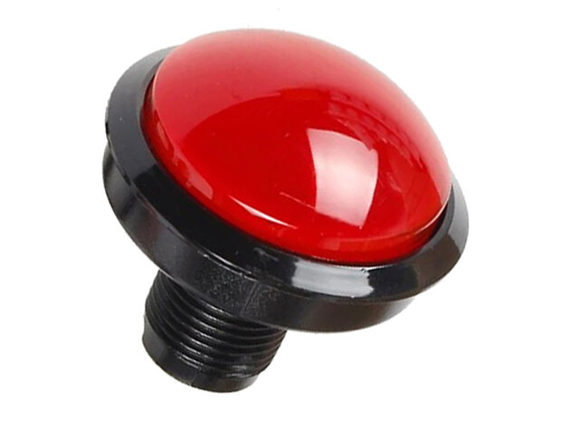 Bouton poussoir à led 60mm à profil bas rouge 