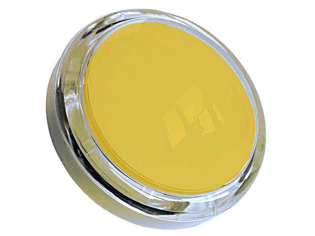 Bouton-poussoir d'arcade à led convexe de 100 mm avec bord extérieur transparent Jaune jaune