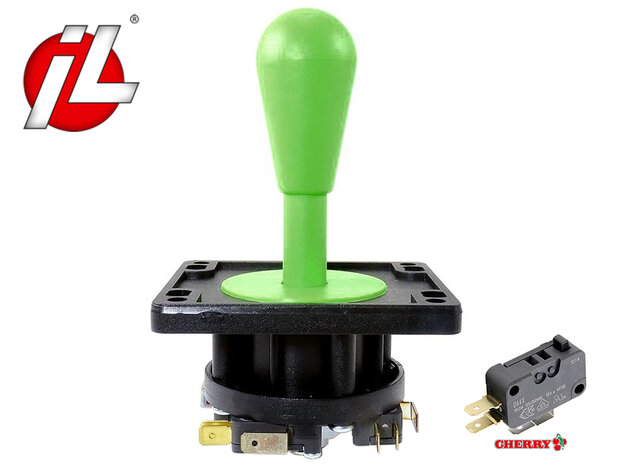 IL Eurojoystick 2 Fel Groen met Cherry D44X microswitches 