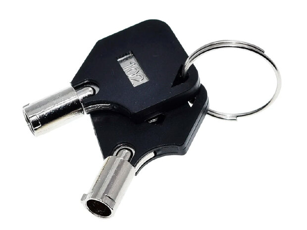 Mini Elektronische RVS Aan/Uit Sleutelschakelaar met Ronde Sleutel, 12mm, 48V/2,5A max, Gelijksluitend