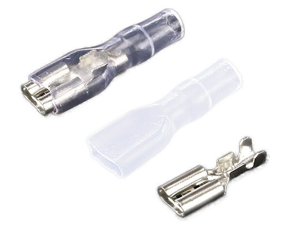 4,8mm Kabelschoen met Siliconen Beschermhuls, 10/25/50/100 stuks 