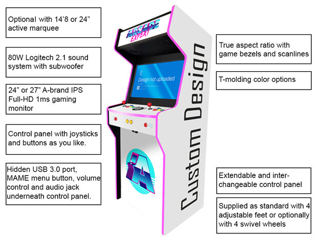 2-Player 'Almighty' Super Custom Upright Arcadekast