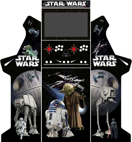 Arcade Bartop + Onderstel Vinyl Stickerset 'Star Wars' V2 