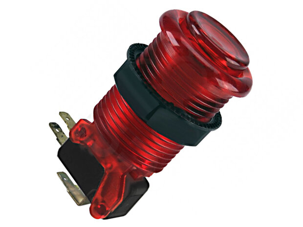 IL PSL-L Concave Classic Transparante Arcade Drukknop Rood